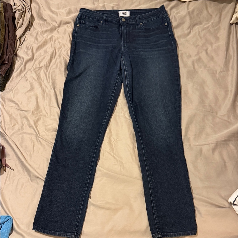 PAIGE Midnight Blue Straight Leg Jeans